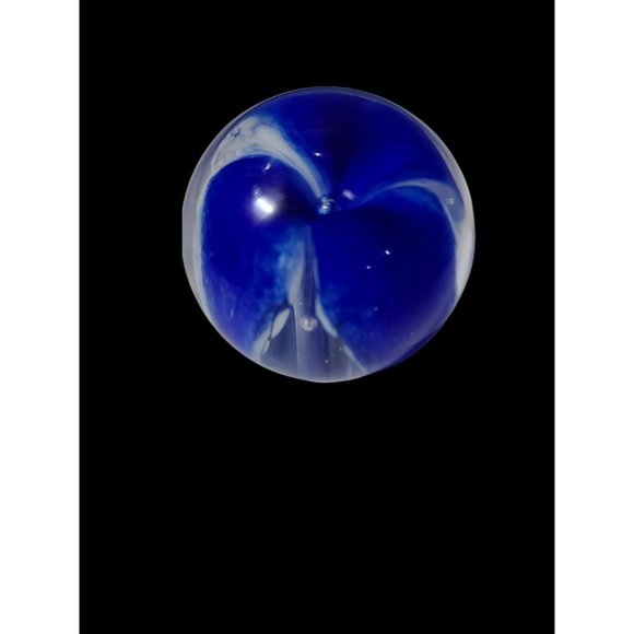 GES 99 Paper Wieght Color Swirl blue and white - Picture 3 of 12